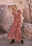 Scarlett Wrap Maxi Dress Blush